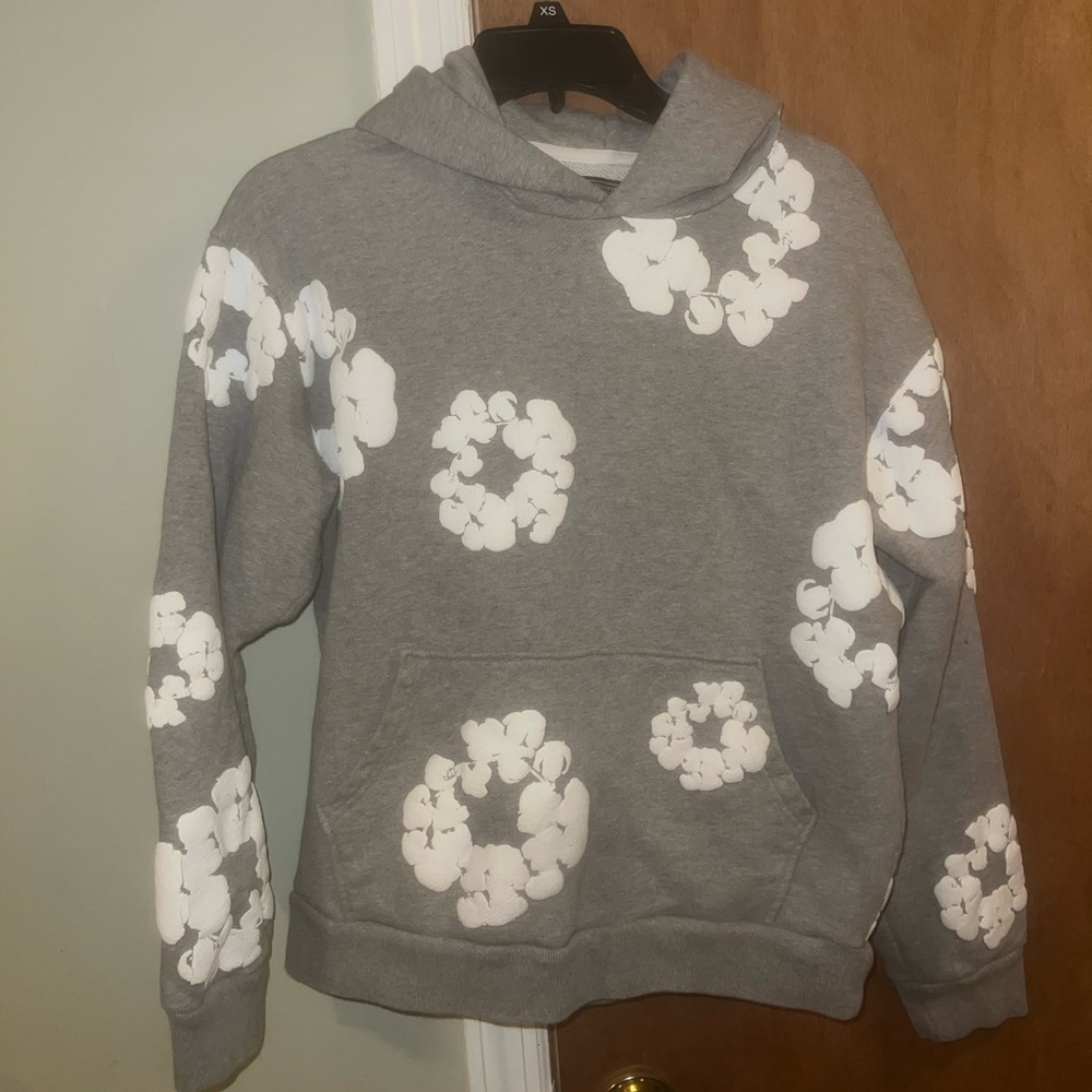 Denim tears hoodie size M heather grey